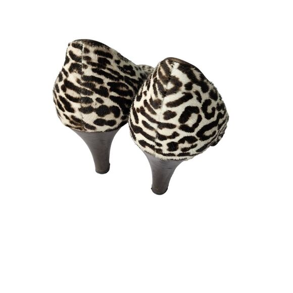 Anyi Lu Leopard Print Calf Hair Pumps  Brown Black Heels Shoes 39.5 - Picture 7 of 11